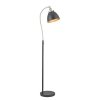 Czarna lampa podłogowa metalowa regulowany klosz retro industrialna klasyczna uniwersalna Franklin 98753 ENDON